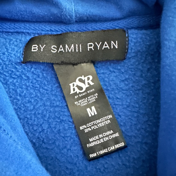 BSR By Samii Ryan Know Ya Worth Hoodie Sweatshirt Pullover Medium Royal Blue - Picture 6 of 11